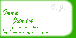 imre jurin business card